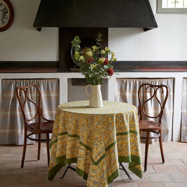 Nappe Bleuet jaune vert