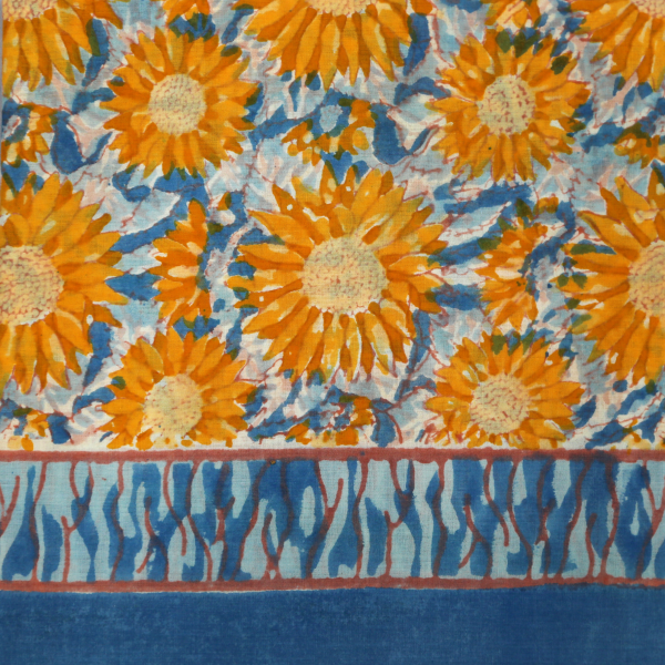 Blue and yellow sunflower flower placemat