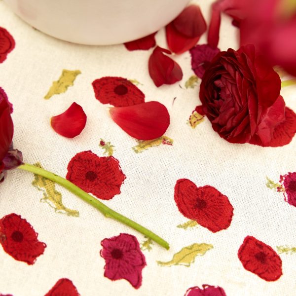 Poppy burgundy green