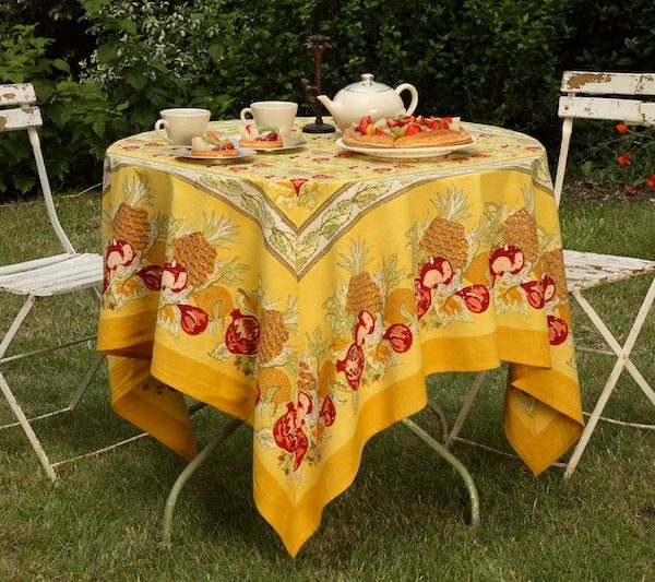 Nappe Tutti Frutti jaune rouge