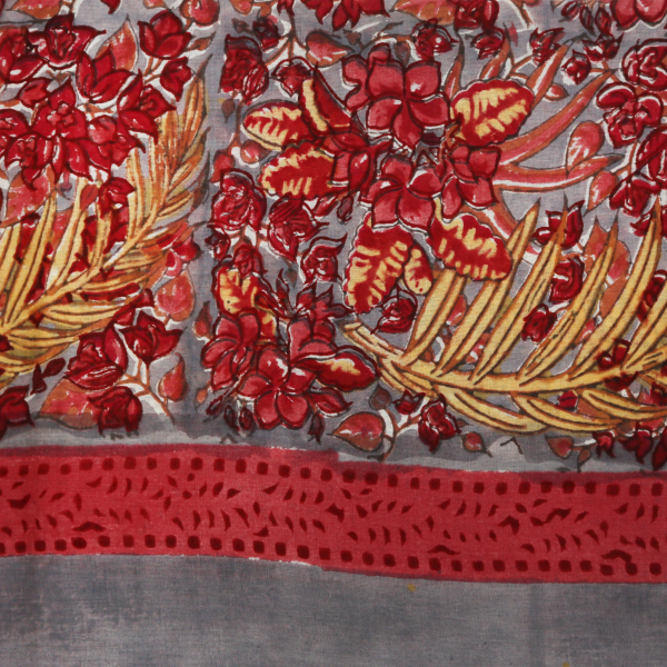 Grey red bougainvillea pareo