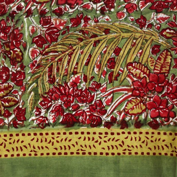 Green and red bougainvillea pareo