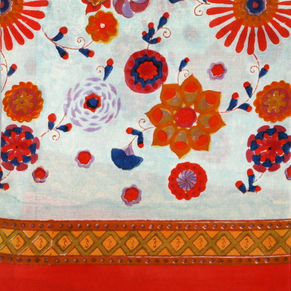Paréo Diwali turquoise orange