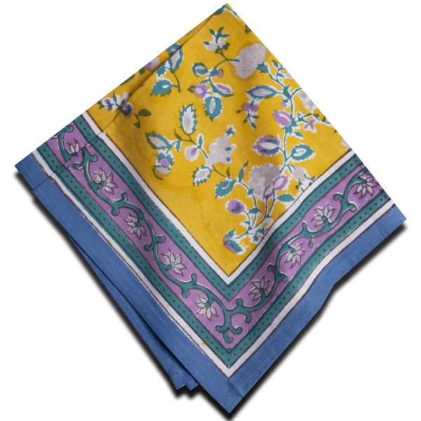 Lot de 2 serviettes Joy jaune bleu