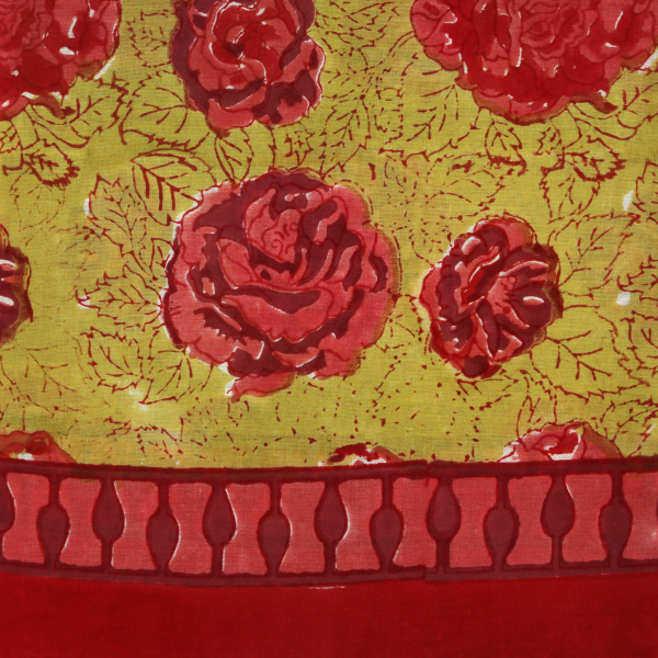 Paréo Rose vert rouge