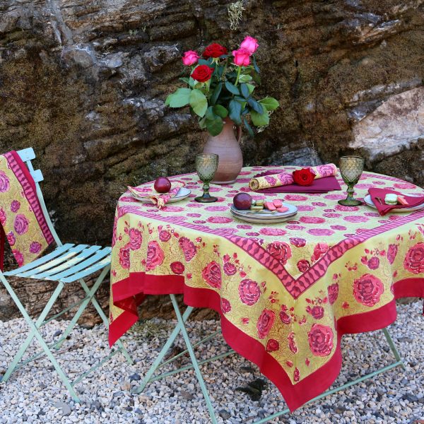 Nappe Rose vert rouge