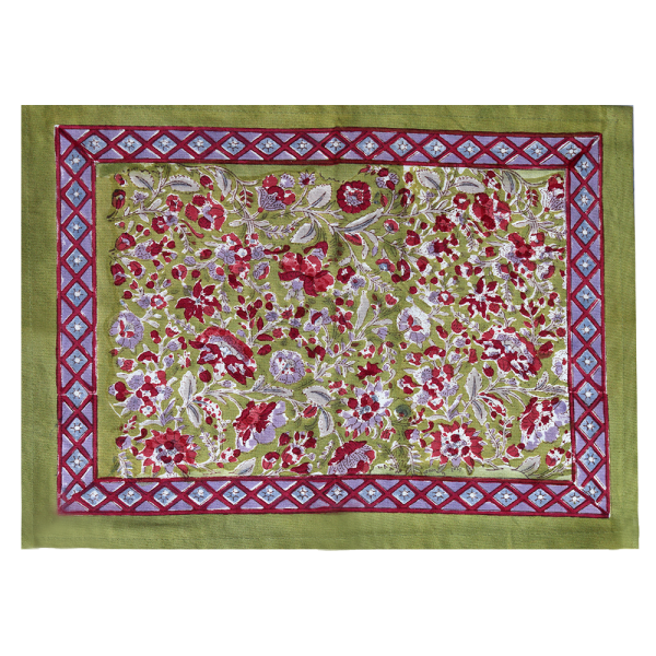Holi green red placemat