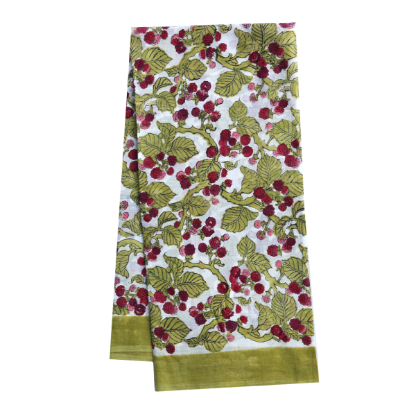 Beige red blackberry Kitchen Towel