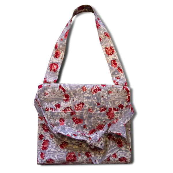 Grey red Cornflower Apron