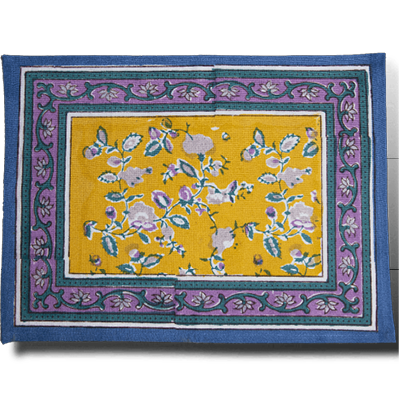 Joy yellow blue placemat