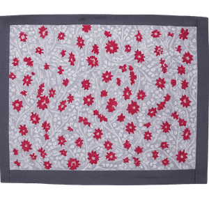 Grey red Cornflower placemat
