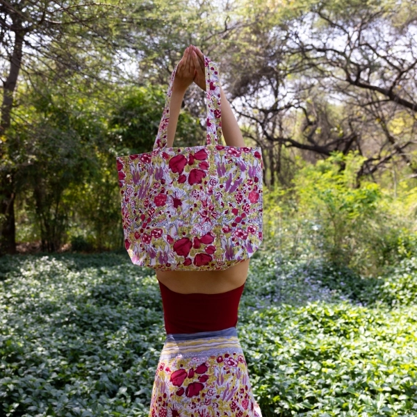 Sac Jardin gris rouge