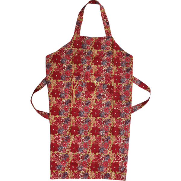 Tablier Joyaux de Fleur vert rouge