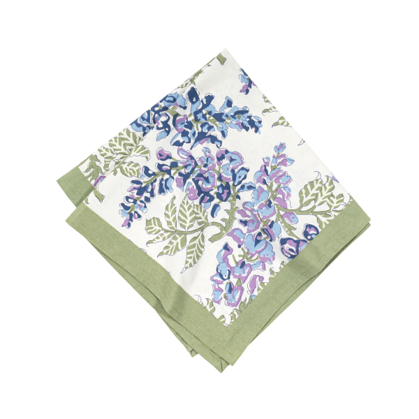 Lot de 2 serviettes Glycine bleu