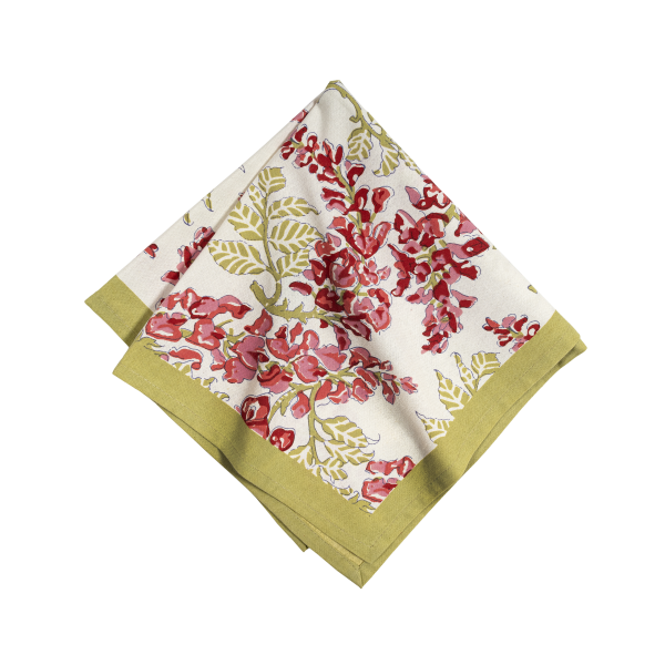 Lot de 2 serviettes Glycine rose