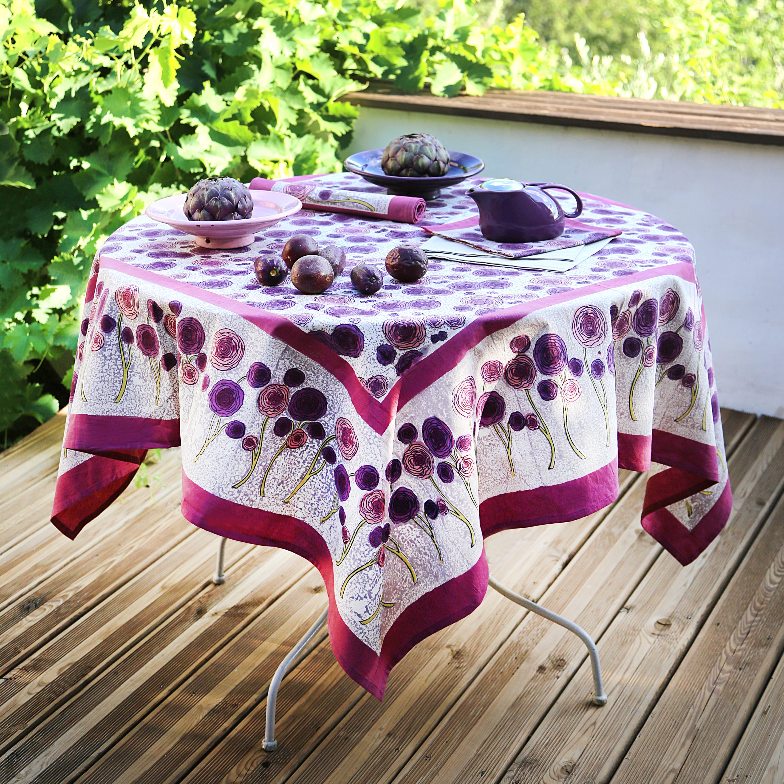 nappe gris et violet