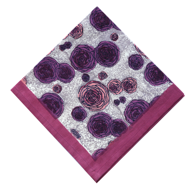 Lot de 2 serviettes Renoncule gris violet