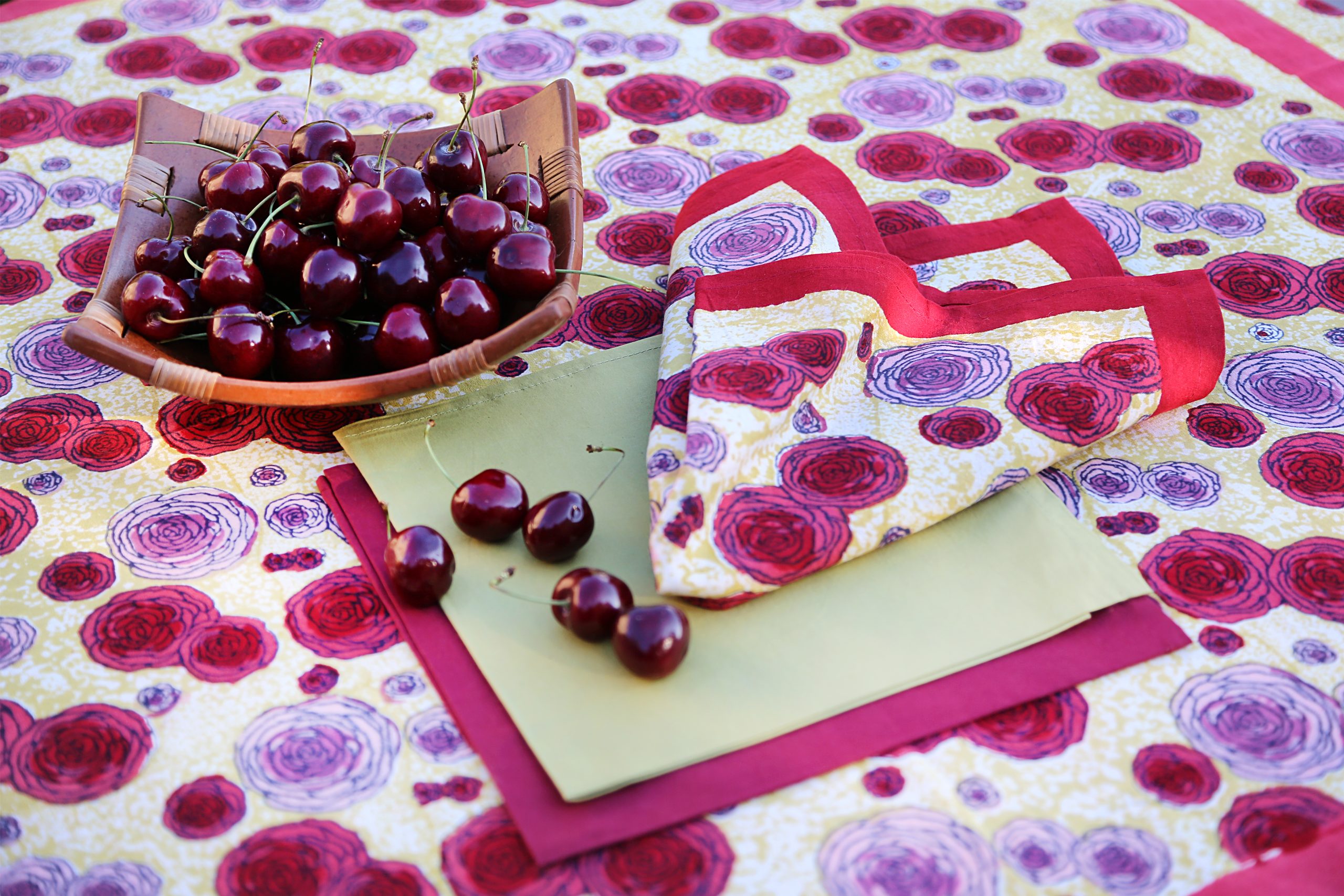 Nappe Renoncule vert rouge – Image 2