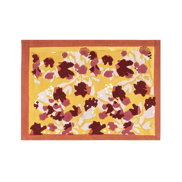 Set de table Giverny jaune rouge