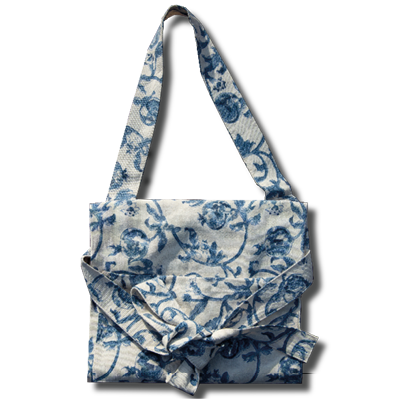 White and blue Pomegranate apron