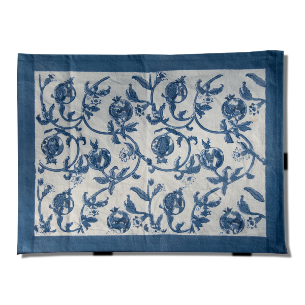 White blue Pomegranate placemat