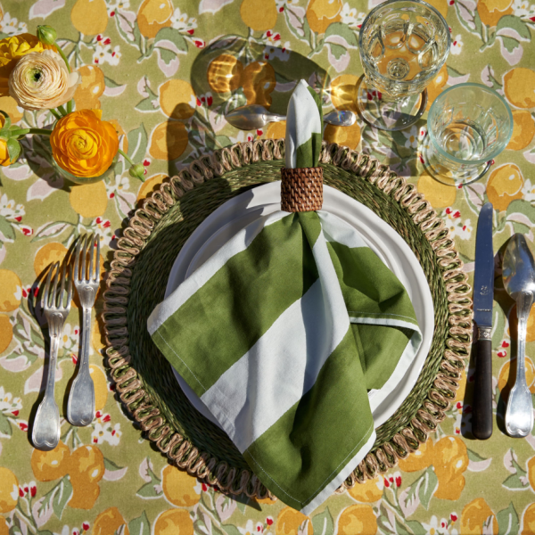 Lot de 2 serviettes Aela vert