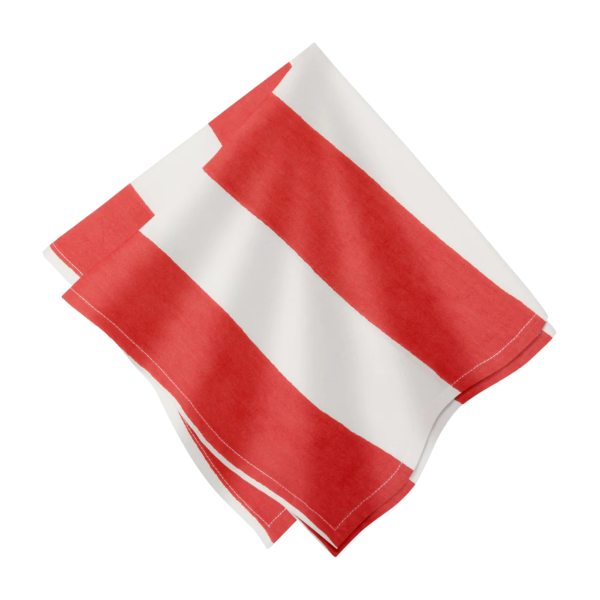 Lot de 2 serviettes Aela rouge