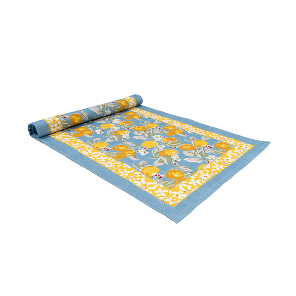 Citrus blue Table Runner