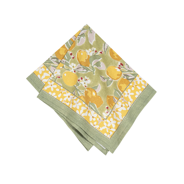 Citrus green Set of 2 napkins