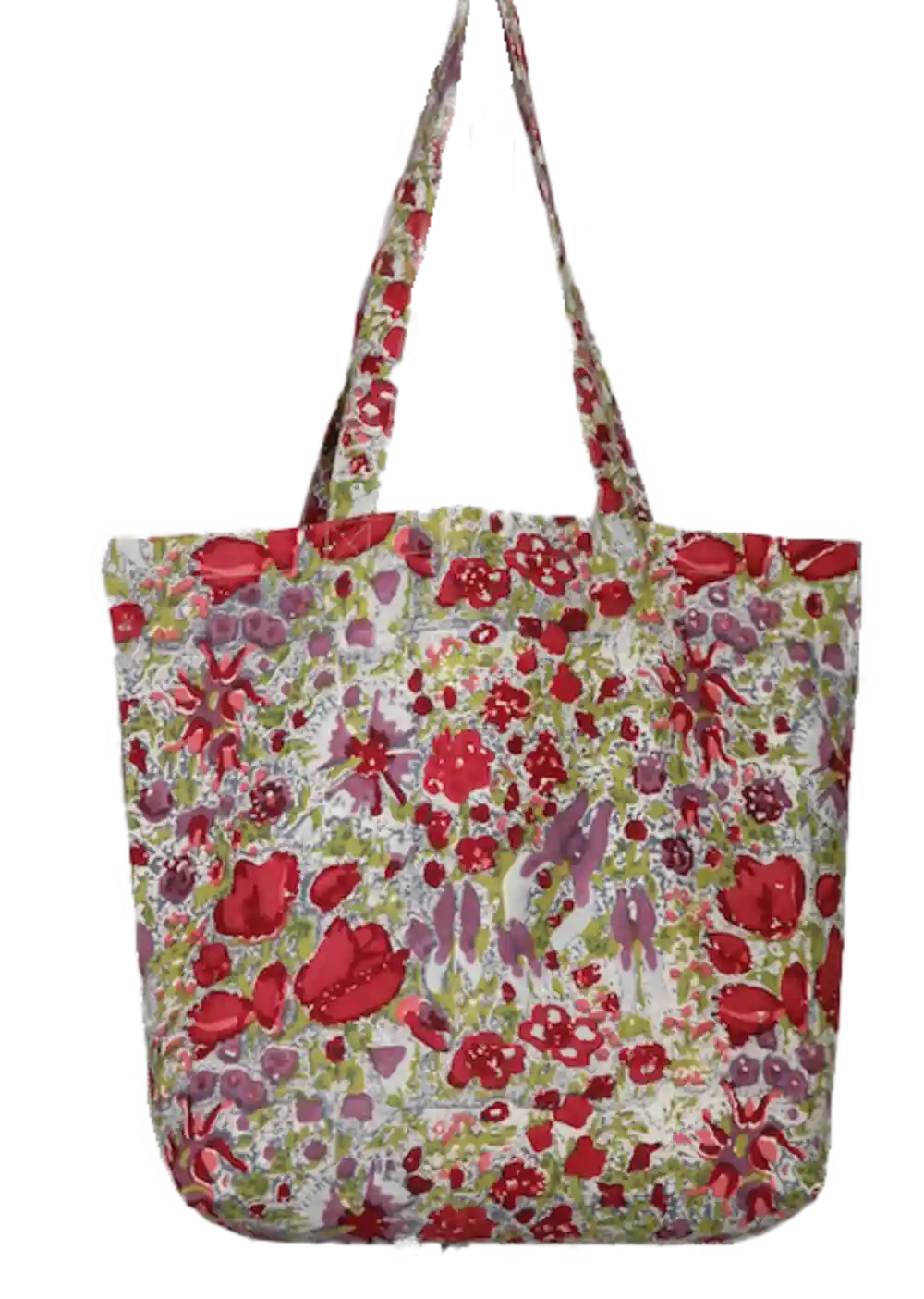 Garden red grey market bag