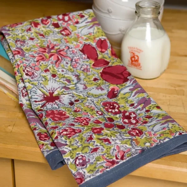 torchon collection jardin gris